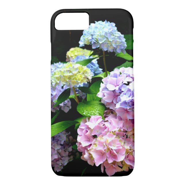 Coques Case-Mate iPhone Hydrangea garden, rose, bleu, purple floral (Dos)