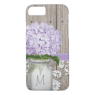 Coque Case-Mate Pour iPhone Hydrangea Monogramme Mason Jar
