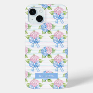 Coque Case-Mate iPhone Hydrangeas Bleus et Roses