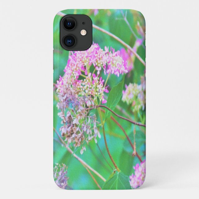 Coques Case-Mate iPhone Hydrangeas Invincibelle Spirit Rose Chaud sur Aqua (Dos)