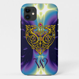 Coques Pour iPhone HYPER VALENTINE MONOGRAM rose Fuchsia violet