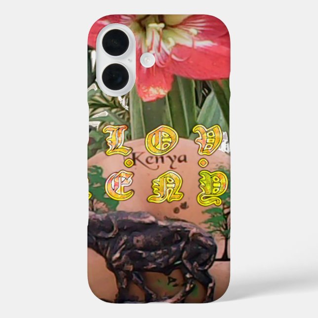 Coques Case-Mate iPhone I (Coeur) Kenya Buffalo Patch/Print (Verso)