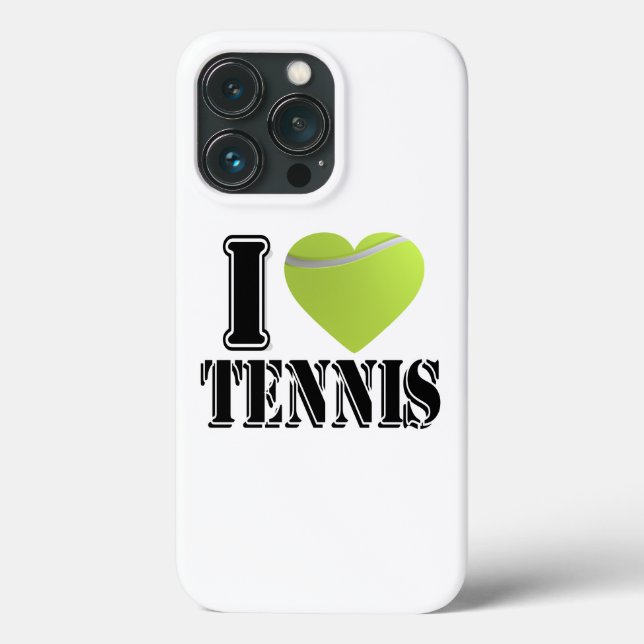 Coques Case-Mate iPhone I Coeur tennis | J'aime le tennis (Verso)