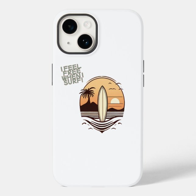 Coques Case-Mate iPhone i feel free when i surf  (Verso)