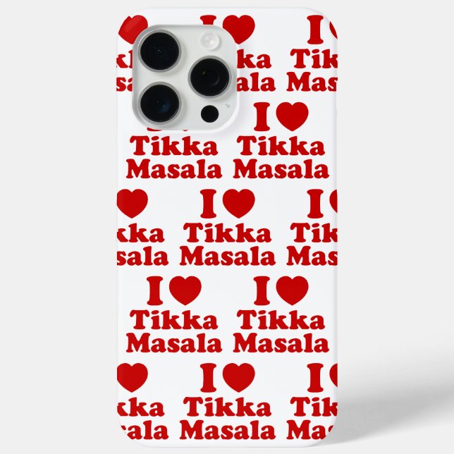 Coques Case-Mate iPhone I Heart (Amour) Tikka Masala (Verso)