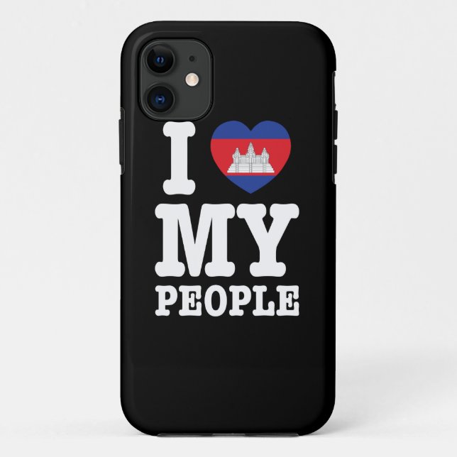 Coques Case-Mate iPhone I Heart (Love) My Khmer People (Dos)