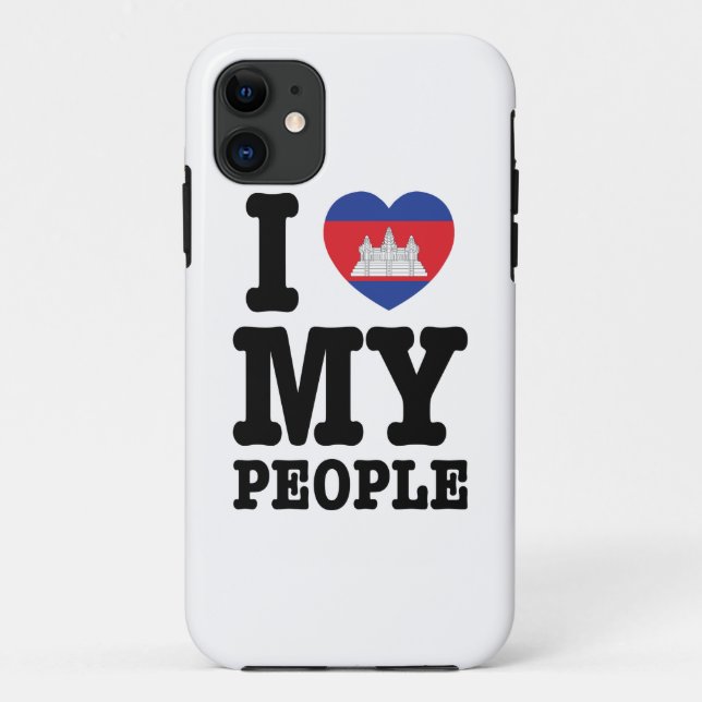 Coques Case-Mate iPhone I Heart (Love) My Khmer People (Dos)