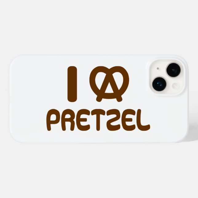 Coques Case-Mate iPhone I Heart Pretzel (Verso (horizontal))
