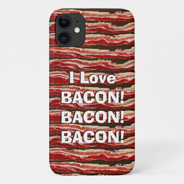 Coques Case-Mate iPhone I Love Bacon Bacon Bacon (Dos)