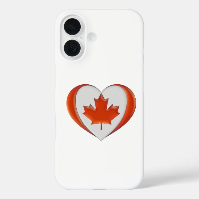 Coques Case-Mate iPhone I Love Canada Coeur Drapeau Feuille d'érable non à (Verso)