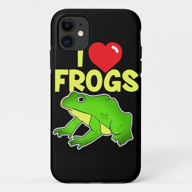 Coques Case-Mate iPhone I Love Frogs Funny Animal Frog Lover Amphibian (Dos)