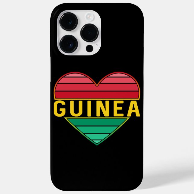 Coques Case-Mate iPhone I Love Guinée, Coeur guinéen (Verso)