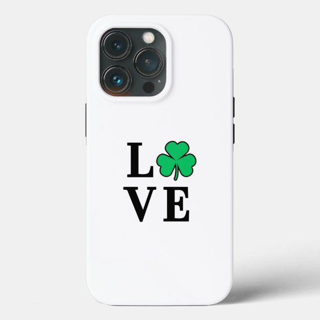 Coques Case-Mate iPhone I Love Irlande I Love Irish Shamrock Clover Modern (Verso)