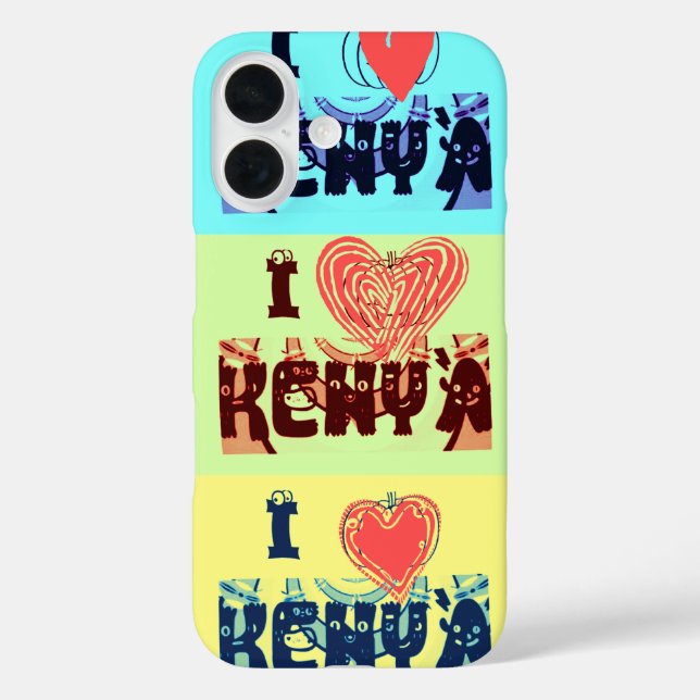 Coques Case-Mate iPhone I love Kenya (Verso)