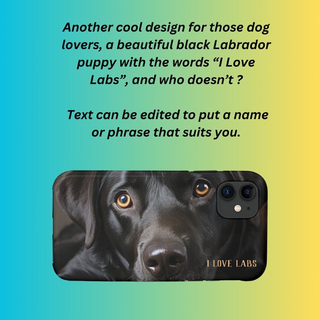 Coques Case-Mate iPhone I Love Labs Puppy (Créateur téléchargé)