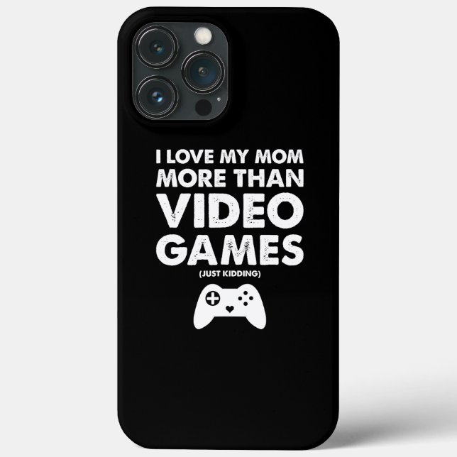 Coques Case-Mate iPhone I Love Mom Video Game Boys Enfants Ado  (Verso)