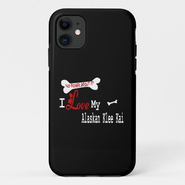 Coques Case-Mate iPhone I Love My Alaskan Klee Kai (Dos)
