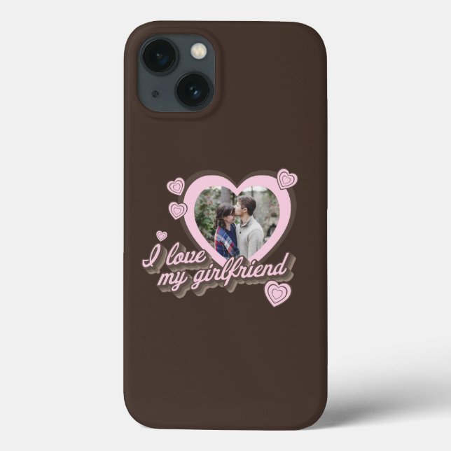 Coques Case-Mate iPhone I Love My Girlfriend Photo personnalisée (Verso)