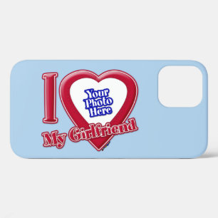 Case-Mate iPhone Case I Love My Girlfriend Photo Red Heart Light Blue