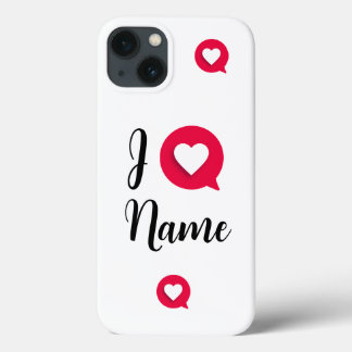 Case-Mate iPhone Case I Love / Nom du coeur Mag rouge à deux tons café M