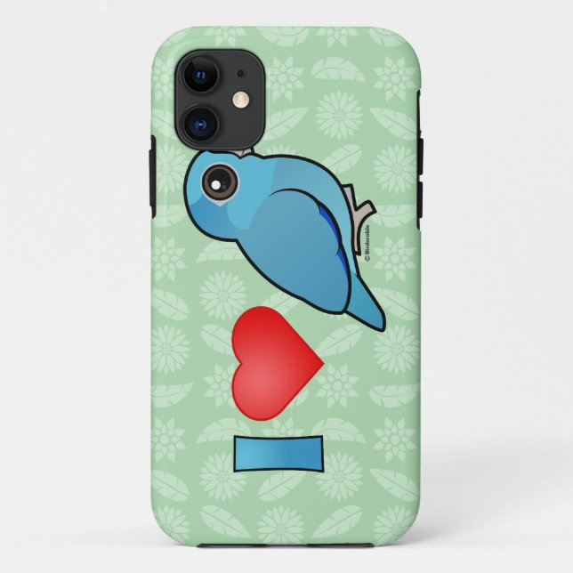 Coques Case-Mate iPhone I Love Pacific Parrotlets (bleu) (Dos)