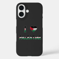 I Love Palestine Heart Flag Unité Liberté