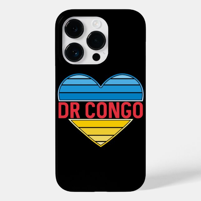Coques Case-Mate iPhone I Love RD Congo, Congo-Kinshasa Coeur (Verso)