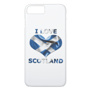 Coque iPhone 8 Plus/7 Plus I Love Scotland Heart Flag