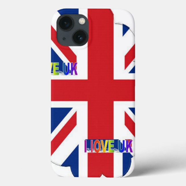 Coques Case-Mate iPhone I Love UK Art Print (Verso)