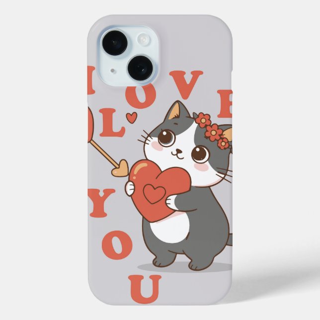 Coques Case-Mate iPhone I Love You Kitty (Verso)