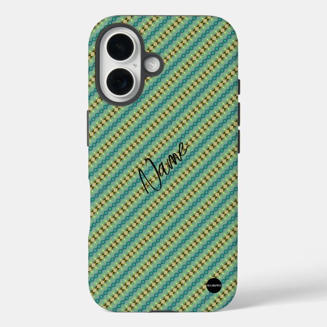 Coques Case-Mate iPhone I phone Case Vertical vert et jaune HAMbWG (Verso)