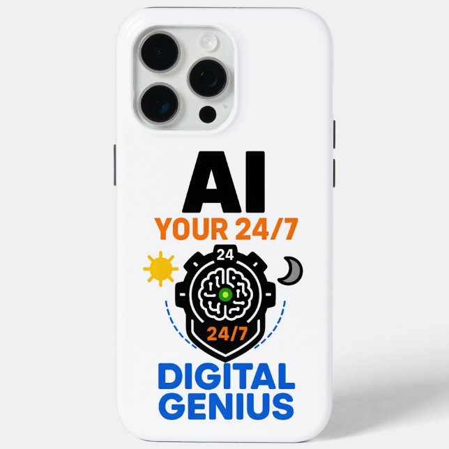 Coques Case-Mate iPhone IA Digital Genius - Smart 24h/24 et 7j/7 Assistant (Verso)