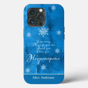 Case-Mate iPhone Case Ice Blue Ho'oponopono et flocon de neige personnal
