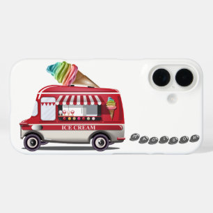 Coque Pour iPhone 16 Ice Cream Camion personnalisé nom de téléphone cas