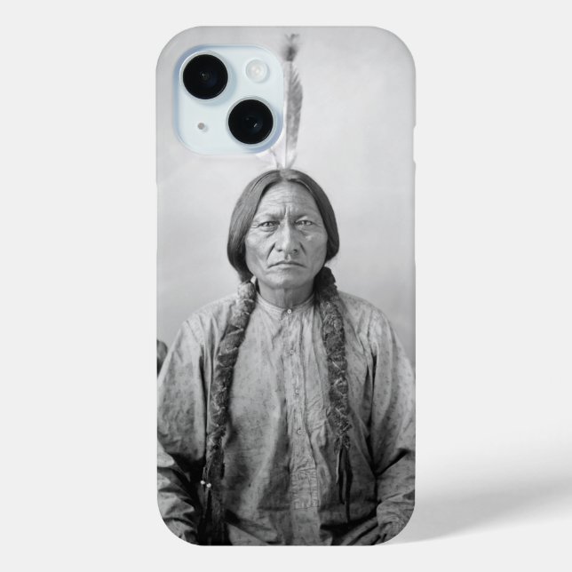 Coques Case-Mate iPhone Icône amérindienne : Sitting Bull, chef Lakota (Verso)