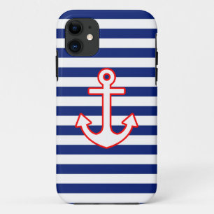 Case-Mate iPhone Case Icône Ancre de style nautique sur les bandes