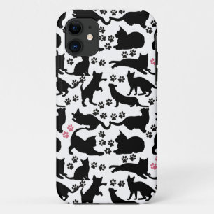 Case-Mate iPhone Case Icône de chat noir avec pattes