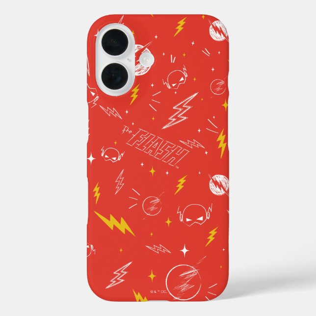 Coques Case-Mate iPhone Icône de foudre Flash et motif de gribouillis (Verso)