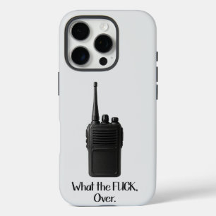 Coque iPhone 16 Pro Icône Fu*k Sur L'Icône Drôle Walkie Talkie