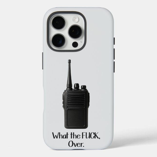 Coques Case-Mate iPhone Icône Fu*k Sur L'Icône Drôle Walkie Talkie (Verso)