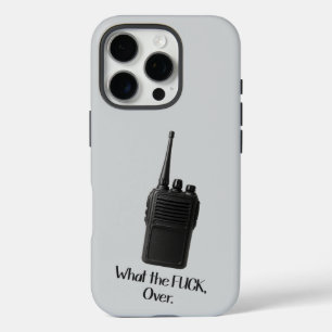 Coque iPhone 16 Pro Icône Fu*k Sur L'Icône Drôle Walkie Talkie