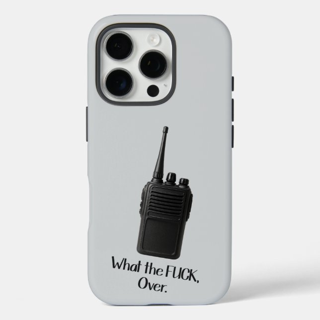 Coques Case-Mate iPhone Icône Fu*k Sur L'Icône Drôle Walkie Talkie (Verso)