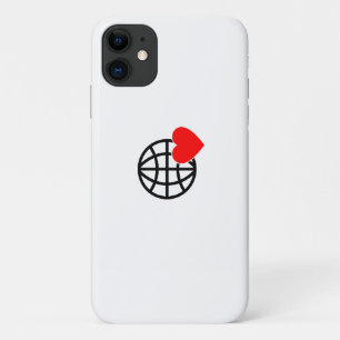 Case-Mate iPhone Case Icône Globe Amour Mondial   Conception de cœur de 
