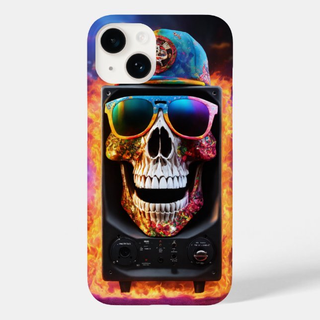 Coques Case-Mate iPhone Icône Roche du crâne et des os croisés (Verso)