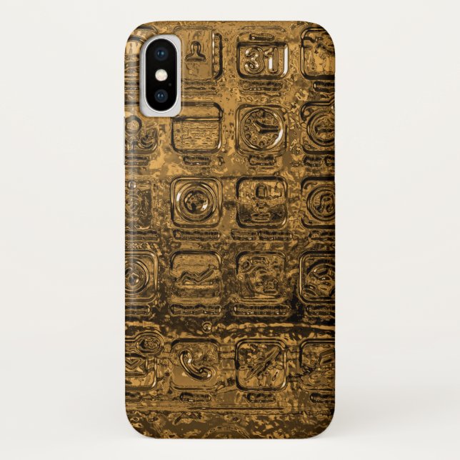 Coques Case-Mate iPhone Icônes de téléphone portable Gold (Dos)