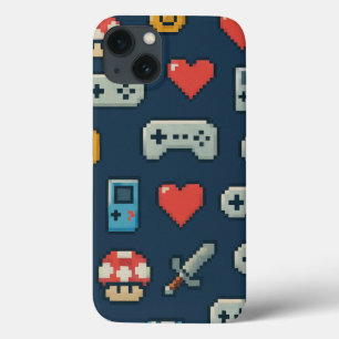 Case-Mate iPhone Case Icônes Pixel de Jeu Retro Gamer couleur 8 bits