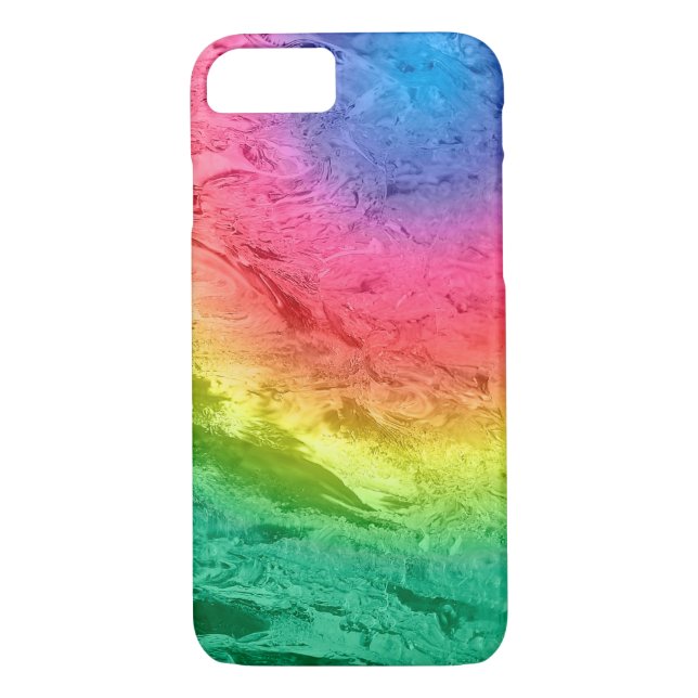 Coques Case-Mate iPhone Icy Arc-en-ciel Abstrait (Dos)