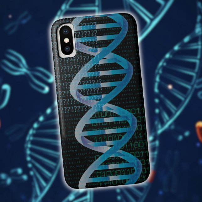 Coques Case-Mate iPhone ID ADN Bleu Science Moderne Cool (DNA ID Blue Science Modern Cool Case-Mate iPhone Case)