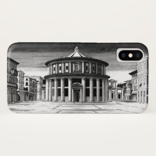 Coque iPhone X IDÉAL VILLE Renaissance Architecture Noir Blanc