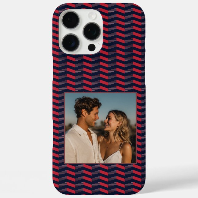 Coques Case-Mate iPhone Idées de cadeaux de Noël chic en herringbone  (Verso)